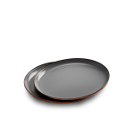 Grandes assiettes émaillées (2) - anthracite