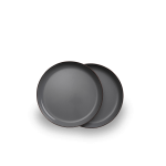 Petites assiettes émaillées (2) - anthracite