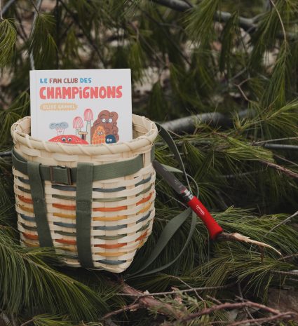 Sac-à-dos de cueillette pour apprenti dans les branches de pin